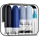 Gemice 16 Pack Travel Size Bottles, TSA Approved Leakproof Travel Containers for Toiletries, Silicone Refillable Travel Essentials Accessories with Travel Bag for Shampoo Conditioner