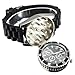KJDS Grinder Watch 2 en 1 Herb Grinder Watch, 1,6 pulgadas, 2 piezas de aleación de cinc, para hombres y mujeres (negro)