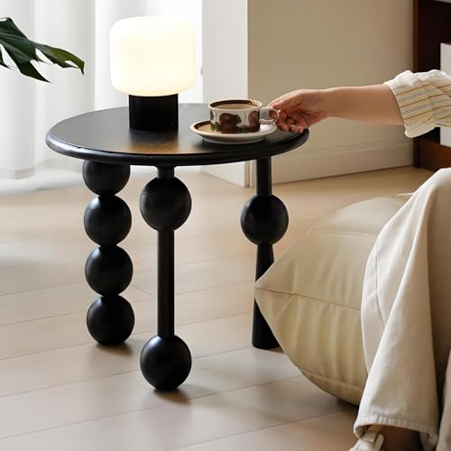 Mesa de bebidas pequeña con estructura compacta de madera para salon 6