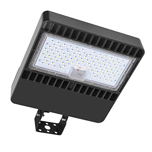 LED Parking Lot Lights 80W-9600lm Outdoor LED Flood Lights 5000K LED Shoebox Lights - Trunnion Mount Commercial Street Area Light for Wall, Barn, Courtyard (Optional photocell)