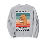 Retro Capybara Weekends Are For Noodles Lover