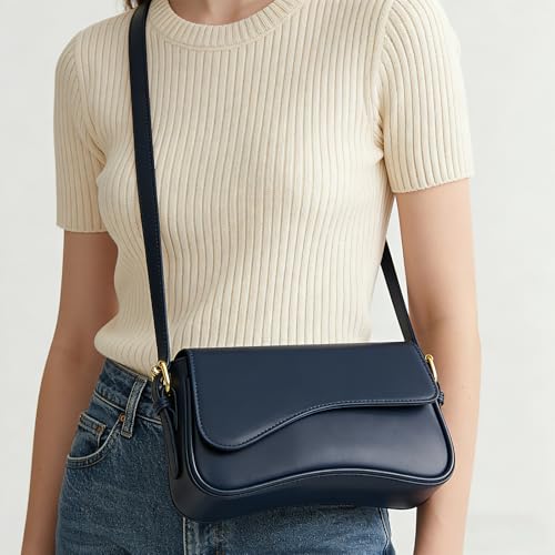 Image of Amszke Shoulder Bag for Women Y2K Crossbody Purse PU Leather Underarm Handbag 2 Adjustable Strap for Daily Commute Travel
