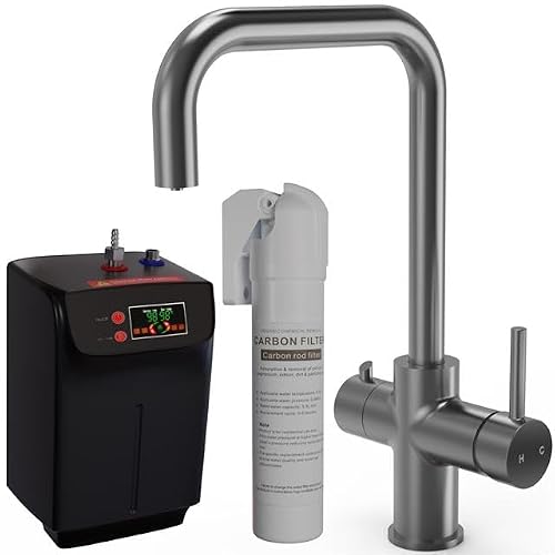 Liquida Grey Ebt411gm 4 In 1 Gun Metal Kitchen Instant Boiling Hot Water Tap
