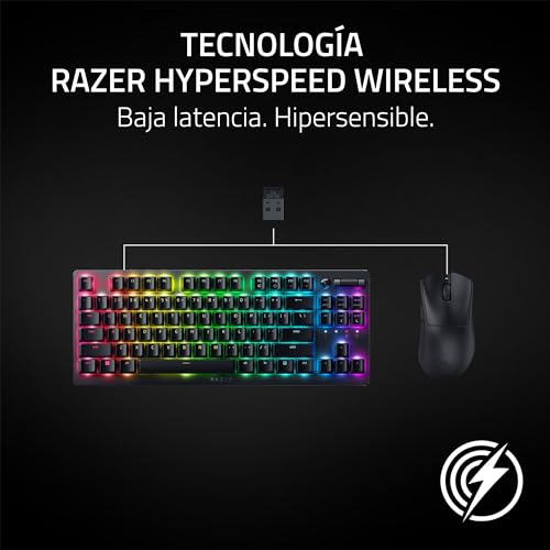 Miniatura 5 de Razer DeathAdder V3 HyperSpeed - Ratón ergonómico e-Sports inalámbrico Ultraligero para Juegos con 26K dpi (55g, Revestimiento Suave al Tacto, 100h de duración de la Pila, HyperSpeed 8K Hz) Negro