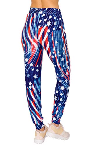 Always JOG-1759-M Women'S American Flag Jogger Pants thumb #3