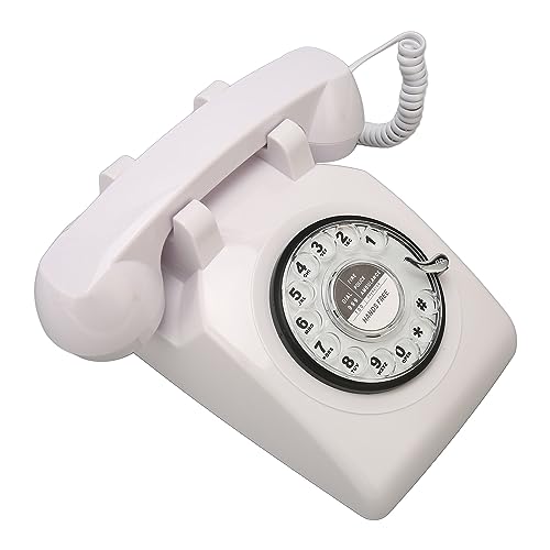 Cocoarm Téléphone Fixe Rétro, Téléphone à Cadran Rotatif Vintage avec Haut-Parleur à Sonnerie Mécanique, Décoration de Bureau à Domicile à...