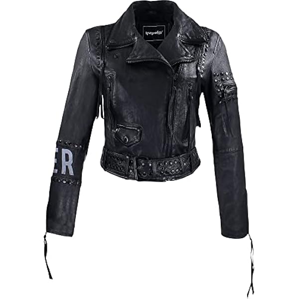 trueprodigy Casual Mujer Marca Chaqueta De Cuero Autentica Ropa Retro Vintage Rock Vestir Moda Moto Verano Manga Larga Slim Fit Designer Fashion Jacket