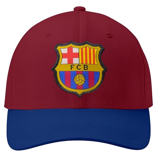 Icon Sports Officially Licensed FC Barcelona Dad Cap - Unisex Adult - FCB110CP Wine