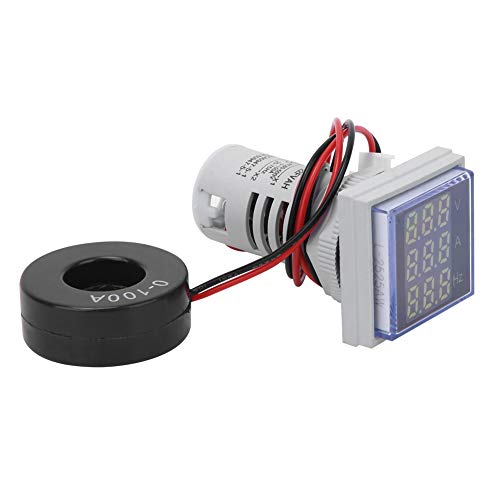 Miniatura 9 de AD112-22 Multímetro digital Pantalla de 3 dígitos AC Volt Amp Hz Tester, AC60-500V, 0-100A, 20-75 Hz (blanco)