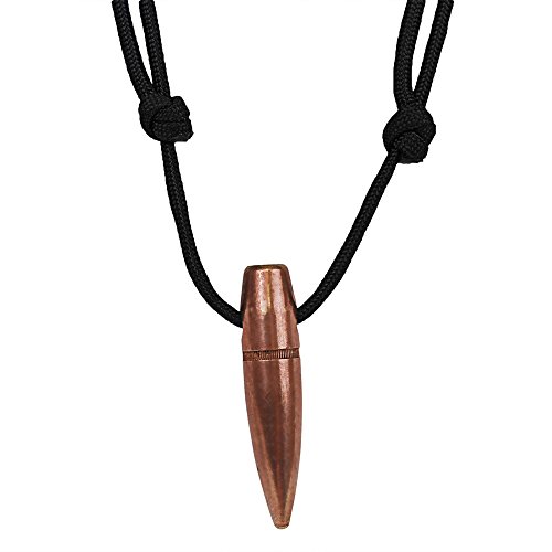 Cobrabraid MG Projectile Bullet Necklace, Brass, 50-Caliber
