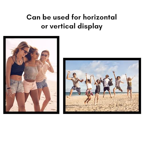 Americanflat 28x40 Poster Frame with Polished Plexiglass - Black Picture Frame - Wide Photo Frames Made of Engineered Wood for Vertical or Horizontal Wall Display - Epic Collection - Black