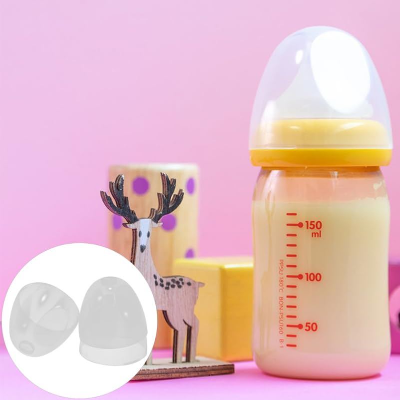 Image of PRETYZOOM 8pcs Milk Bottle Caps Dome Lid Cap Baby Feeding Bottles Nipples Cover Diameter 2.44 Inch