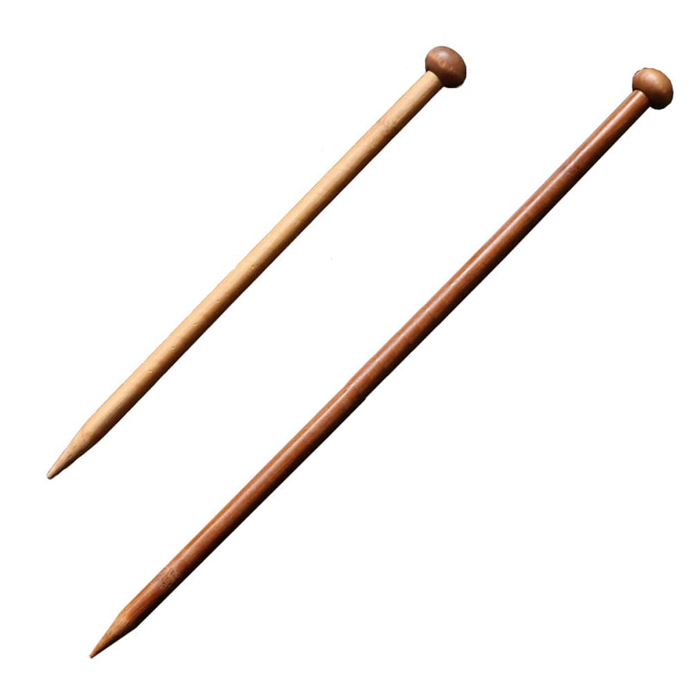 Juego de 36 agujas de tejer con 18 tamaños de agujas de tejer de bambú de una sola punta de 2 mm a 10 mm, para hilo de tejer con manta de suéter, bufanda, 25 cm