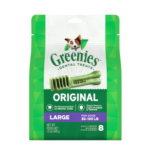Greenies Original Large Natural Dental Care Dog Treats, 12 oz. Pack (8 Treats) - Image 6