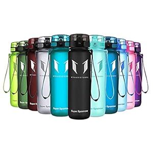 Super Sparrow Bouteille d’eau – Gourde – 350ml/500ml/750ml/1000ml – sans BPA – Convient pour Le Sport, la randonnée, l’école, Le Bureau, en Plein air