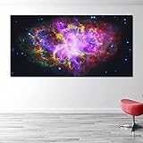 Kunstwerk für Zuhause, 70 x 140 cm, ohne Rahmen, für Wohnzimmer, Schlafzimmer, Dekoration, Nebel, Wolke, Stern, Landschaft, Poster, Druck