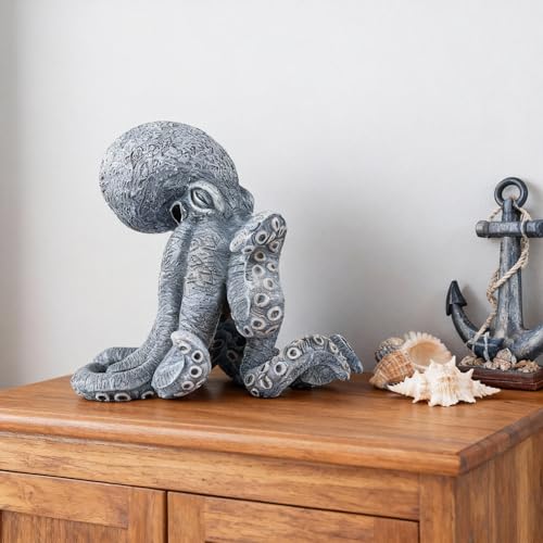 Escultura Decorativa de Pulpo Azul para Hogar miniatura 5