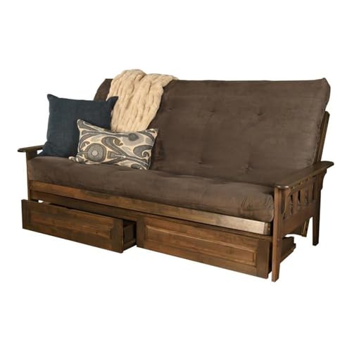 Kodiak Furniture AZQTSDRWSGRYLF6MD4 Kodiak Tucson Queen Futon Frame With Storage Drawers - Wood Futon Set cover