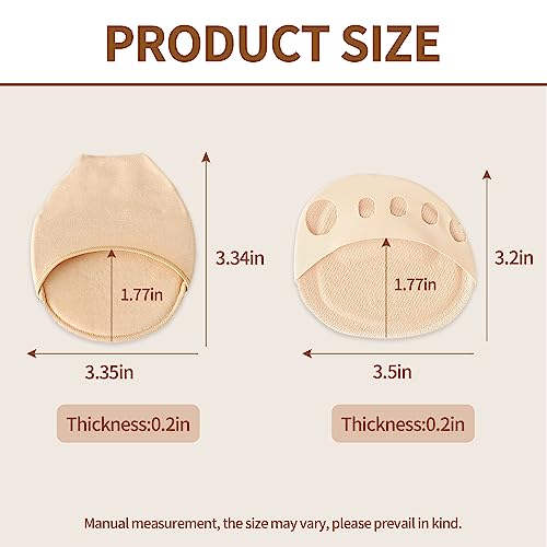 Image of 4 Pairs Metatarsal Pads Ball of Foot Cushions Honeycomb Fabric Forefoot Pads for Women High Heels Shoes Foot Pads Invisible Soft Toe Pads Reusable Sock Cushions Pads for Pain Relief Men