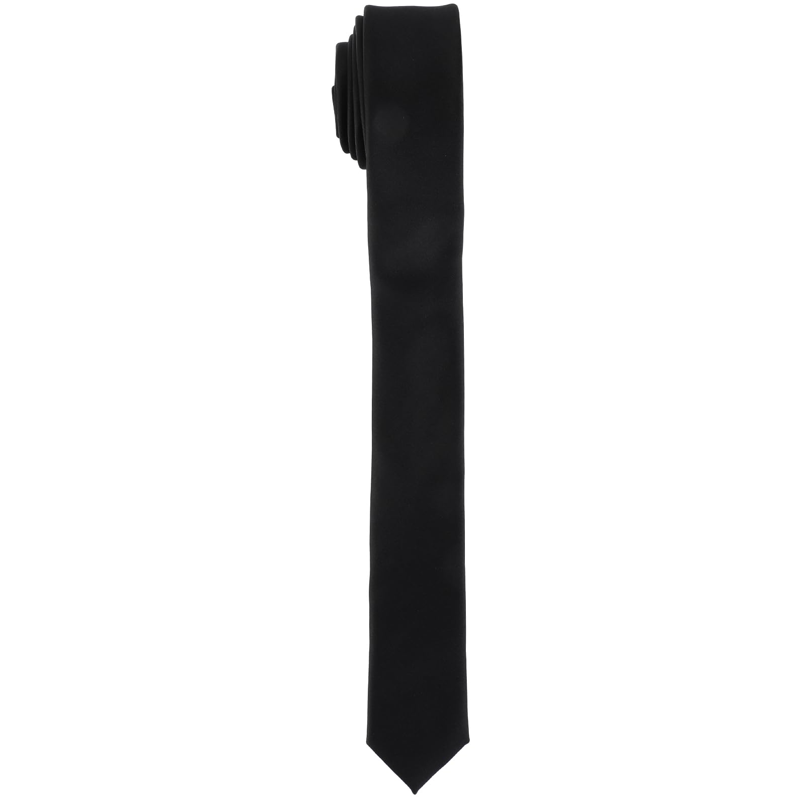 Yolev Corbata Negra Corbata de Hombre de Color Sólido Corbata Estrecha de 4cm Corbata Ajustada Ajustable Preatada Adecuada para el Uniforme Escolar de Graduación de Bodas de Hombres