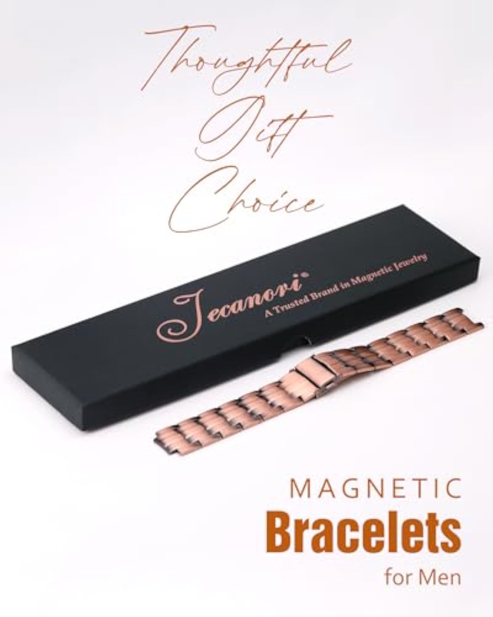 Men's Pure Copper Magnetic Bracelet, 3X Ultra Strength