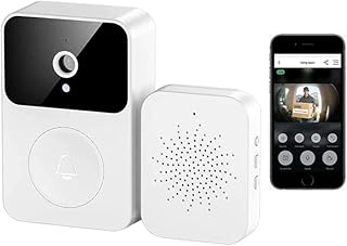 LASIEYO Wireless Video Doorbell, WiFi Smart Wireless Video Doorbell Security Camera with 2 Way Audio/Night Vision/Real Time Monitoring/Free Cloud Storage for Home