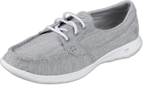 Skechers Skechers Women's Go Walk Lite - Isla Boat Shoe, Gray, 7.5