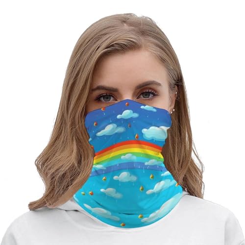 Balaclava Elástica JTKBNVM, Cubrebocas en Gotas de Lluvia Arcoíris para Clima Frío, Pasamontañas para Hombre y Mujer, Bufanda Cuello Cortaviento para Motociclismo, Ciclismo, Esquí y Fiesta miniatura 5