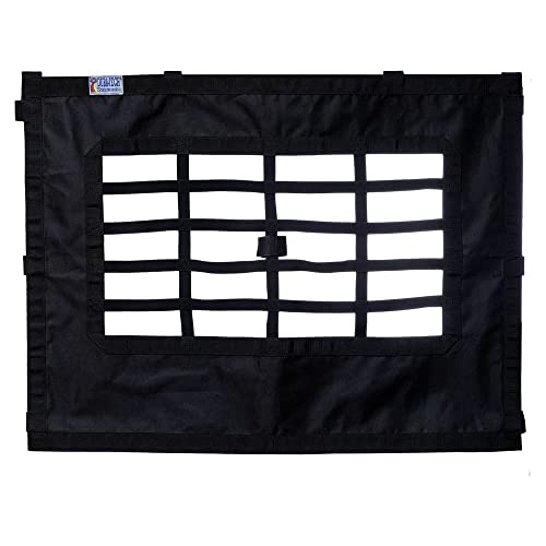 Dura-Tech Slow Feed Attachment Corner Floor Hay Rack Cover | Color Black |Transforms Hay Racks into Slow Feeders | Durable Design | Sawdust Blocker | Elastic Webbing for Easy Feed Access