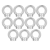 11 Stück Ringmutter M6 Ringmuttern, Ringösen, 304 Edelstahl Gewinde Ösenmutter, Augenmuttern, Ringschrauben for Befestigen Sie hängende Ornamente Hardware zum Heben von Zubehör