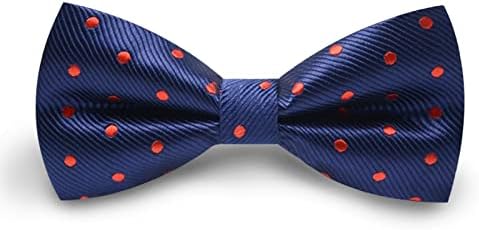 Apictseoo Men's Pre-tied Adjustable Bow Tie for Men Boys, Mens Bow ties Striped Dot Pattern Solid Formal Banded Bowties ML-8