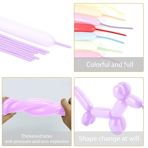 Image of 260 Macaron Pink Balloons - Long Balloons Kit for Arch & Animal Twisting
