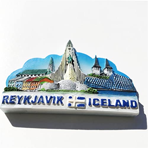 Imán decorativo Reykjavik Islandia 7.2x5.2 cm miniatura 2