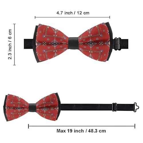 Supdreamc Elegant Pre-Tied Bowtie For Teens, Adjustable Tuxedo Formal Events Wedding Party Groom4