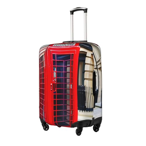 Telephone Booth print Anti-scratch Luggage Cover, Luggage Protective Case, Washable Luggage Cover2