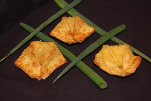 Les Chateau Crab Rangoon, 100 Count, Frozen, Premium Crabmeat and Cream Cheese Filling, Gourmet...