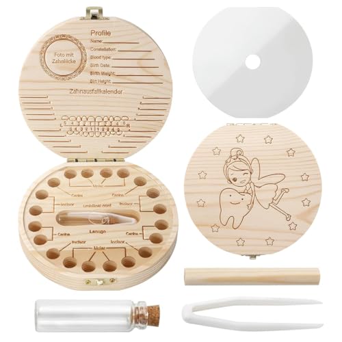 YOYEAH Caja de Dientes Caja de Dientes de Leche con Nombre Caja Recordatorio Personalizada para Dientes de Leche Niñasniños Regalos Hada de los Dientes Perfectos Niñasniños