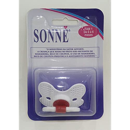 Chupeta Rendinha LB Bico RN Redondo Silicone N1 VM, Sonne, Vermelho