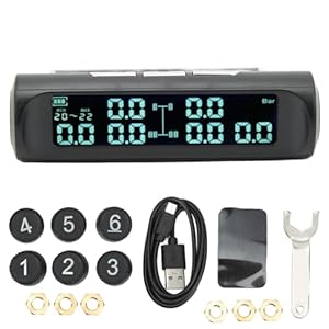 Torvex Reifendruckkontrollsystem mit 6 Sensoren