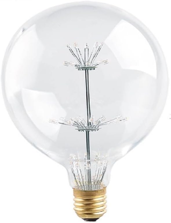 Home Bulbs, Pack of 4, LED Globe Classical Style Bulb AC110V 3W G125 Fireworks Starry Warm 2200K Decorative Pendant Lamp