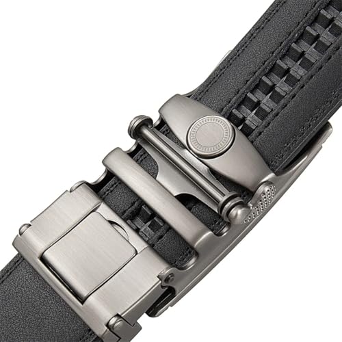 Men's Solid Color Belt 3.5Cm Wide Jeans Belt Casual Automatic Buckle Belt4