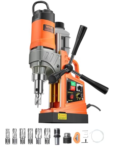 VEVOR Perceuse Magnétique 1450 W, Perceuse à Colonne Portable, Force 12800 N, Vitesse Variable,...