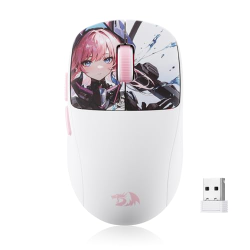 Redragon M817 PRO Wireless Gaming Mouse, 24000 DPI Optical Mini Mice with 6 Programmable Buttons & Ergonomic Design, 50G Ultra Lightweight, Software Supports DIY Keybinds, Suitable for Small