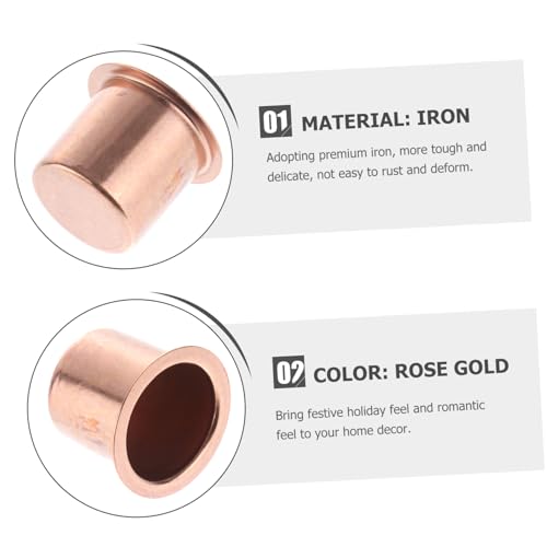 Cabilock 20pcs Metal Candle Holder Desktop Decor Round Tray Candlestick Candle Drip Cup Candle Cups Round Candles Candle Tins Halloween Candles Table Tray Iron Dining Table Candle Holders