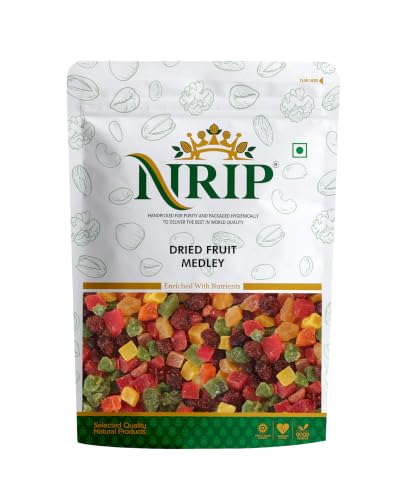 Image of NRIP Premium Dried Tropical Fruits Medley Mix 200 Gm (kiwi, mango, pineapple, strawberry, papaya, Black Raisin, cranberry)