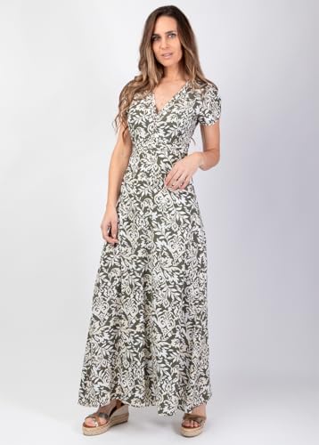 Robe longue manches courtes Marbella bicolore légère et fluide