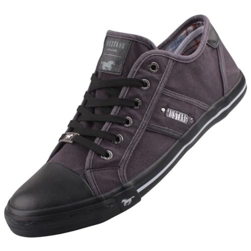 MUSTANG Zapatillas de lona para hombre, gris, 45 EU