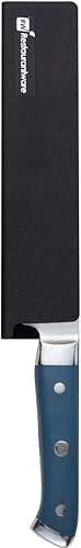 Restaurantware Protector de cuchilla de plástico negro para cuchillos, se adapta a Santoku y cuchillo de chef, 8.5 x 2 pulgadas, forro de fieltro, a