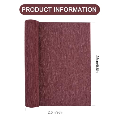 Image of BEISHIDA Rust Crepe Paper Roll, 2 Rolls Crepe Paper Sheet for Craft