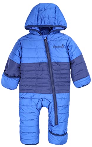 Snonook Baby Boys' & Girls' Insulated Powder Light Waterproof Snowsuit, Blue/Navy, 3/6 Months #TOP28